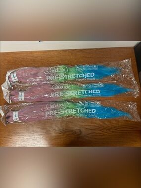NWT! Catwalk Pre-Stretched Braid Extensions in Pink-Green-Blue